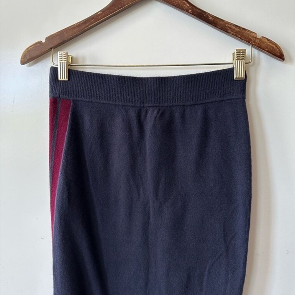 n:Philanthropy Tokyo Navy Blue Stripe Midi Skirt size Small - Picture 6 of 11